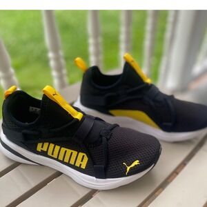 Puma Kids Shoes in Black and Yellow